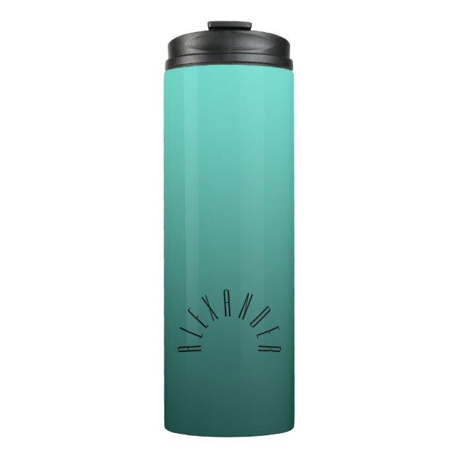 Elegante neutrale Steigung aquamarin mit Thermosbecher (Vorderseite)
