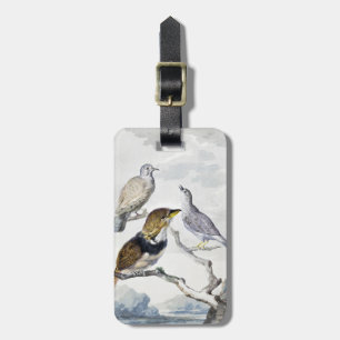 Elegante neutrale Ton Vögel auf Ast Kunst Gepäckanhänger