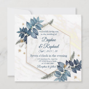 Elegante neutrale Wasserhymne   Gold F Einladung