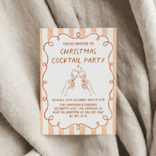 Elegante neutrale Weihnachts-Cocktailparty Einladung