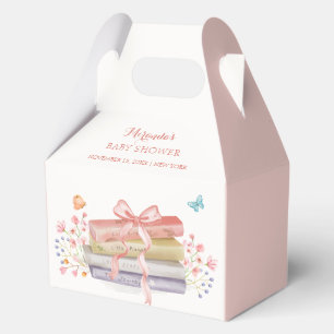 Elegante New Chapter Floral Bow Book Baby Shower Geschenkschachtel