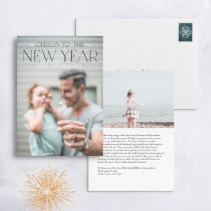 Elegante New Years Full Page Foto Feiertagskarte