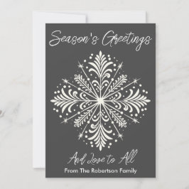 Elegante nicht-denominationale Snowflake-Urlaubska Feiertagskarte