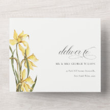 Elegante Niedlich-gelbe Daffodil-Blütenhochzeit