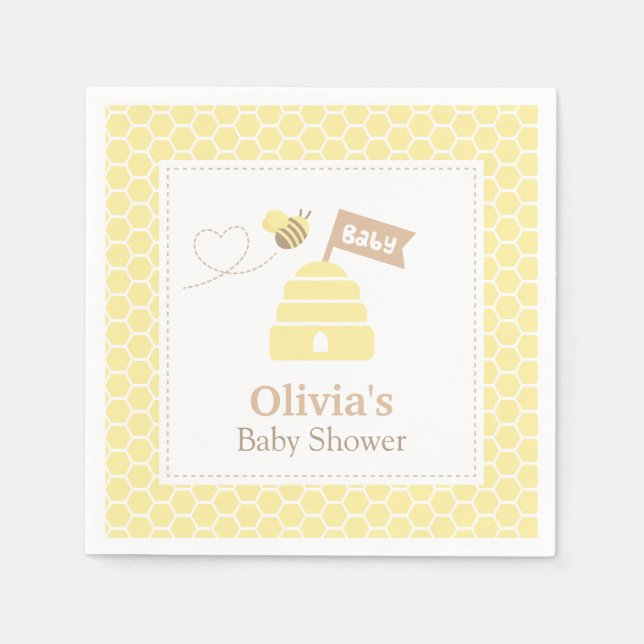 Elegante Niedliche Babydusche Serviette (Vorderseite)