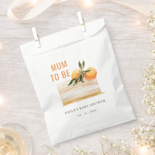 Elegante Niedliche Boho Orange Fruit Cake Babydusc Geschenktütchen