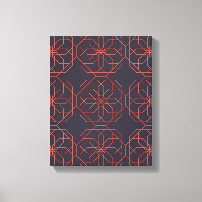 Elegante, niedliche, einfache geometrische Blume Leinwanddruck (Vorderseite)