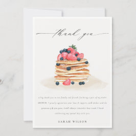 Elegante Niedliche Fruchtpancake Wasserfarbe Babyd Dankeskarte