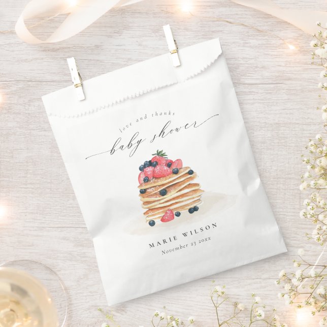 Elegante Niedliche Fruchtpancake Wasserfarbe Babyd Geschenktütchen (Ausgeschnitten)
