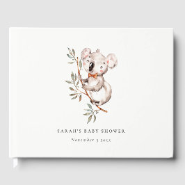 Elegante Niedliche Koala Foliage Babydusche Gästebuch
