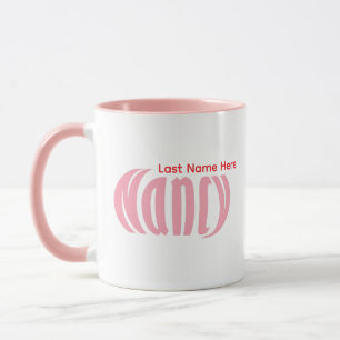 Elegante, Niedliche Personalisierte "Nancy" in Pas Tasse