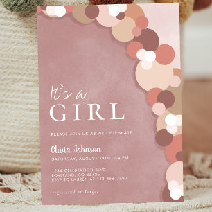 Elegante Niedliche Pink Girl Baby Dusche Einladung