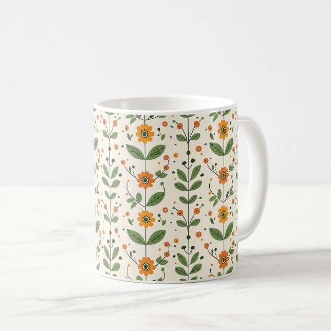 Elegante Niedliche, raffinierte, schicke Romantisc Kaffeetasse (VorderseiteRechts)