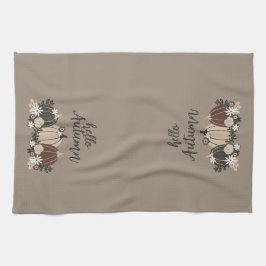 Elegante Niedliche Retro-Herbst Schwarze Pumpkins- Geschirrtuch