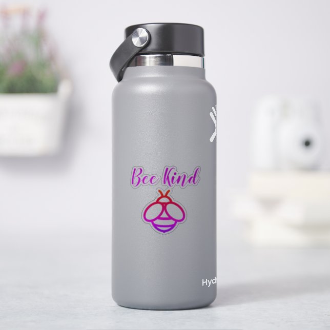 Elegante niedliche Rosa lila Bienenart Aufkleber (HydroFlask)