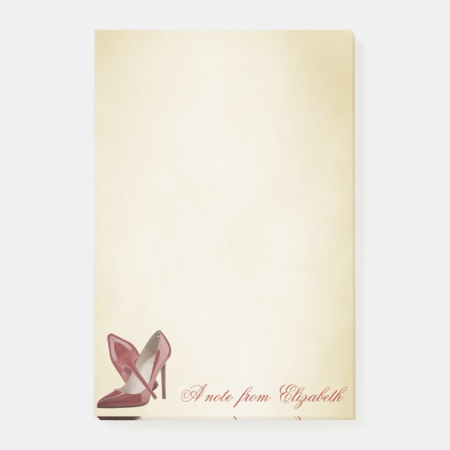 Elegante Niedliche Stilmädchen, High Heels Post-it Klebezettel (Vorderseite)