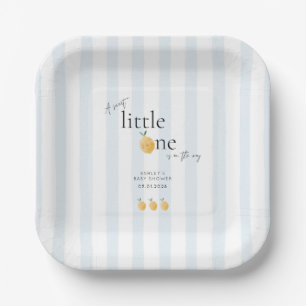 Elegante niedliche Zitrone Zitrus Baby-Party Pappteller