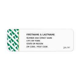 Elegante NIGERIA Map Aufkleber Rücksendeadresse Et