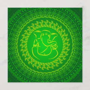 Elegante noble Ganesh indische Hochzeits-Einladung Einladung