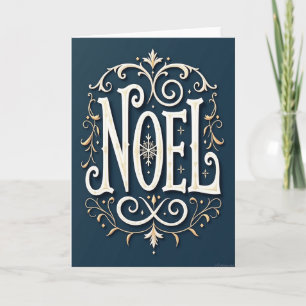 Elegante Noel-Weihnachts-Schneeflockenkarte Karte