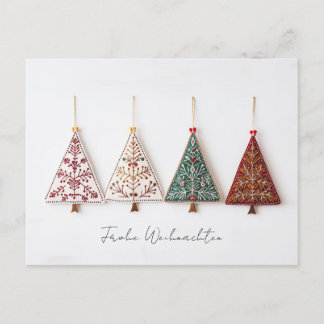 Elegante Nordic Style Weihnachtsbäume Postkarte