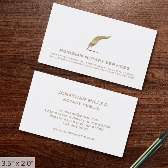 Elegante Notary Business Card Visitenkarte (Von Creator hochgeladen)