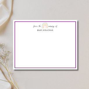 Elegante Notizkarte mit pastellfarbenem Regenbogen Einladung