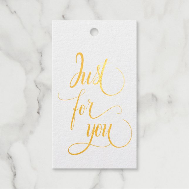 Elegante nur für Sie Foil-Geschenkmarke Geschenkanhänger (Vorderseite)