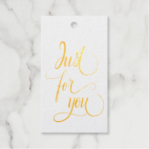 Elegante nur für Sie Foil-Geschenkmarke Geschenkanhänger