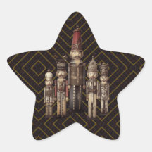Elegante Nussknacker-Soldaten Braun Gold Tradition