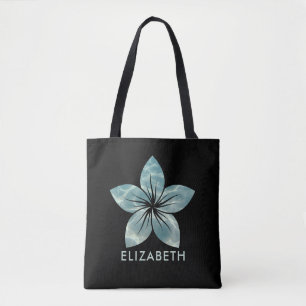 Elegante Ocean frangipani Blume Custom Tasche