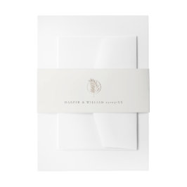 Elegante Offweiße Zweige-Hochzeit Einladungsbanderole