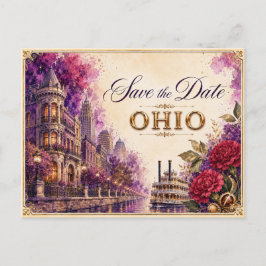 Elegante Ohio Save-the-Date-Hochzeits-Einladung Postkarte