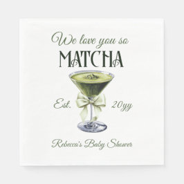 Elegante Olive Bow Liebe Sie So Matcha Baby Dusche Serviette