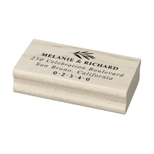 Elegante Olive Branch Custom Wedding Rücksendeadre Gummistempel