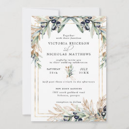 Elegante Olive Grove | Boho Botanische Einladung