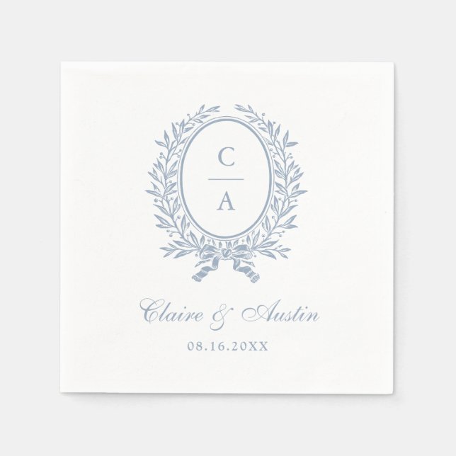 Elegante Olive Leaf Wreath Serviette (Vorderseite)