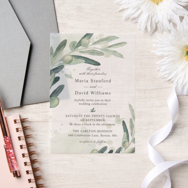 Elegante Olive Sprig Branch Wedding (Hochzeit)