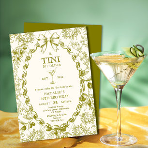 Elegante Olive-Toile Ein Tini-Bisschen Älter 30. G Einladung