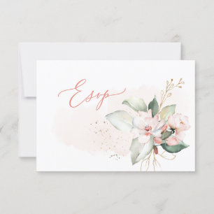 Elegante Ombre Blush Pink Blue Rose, UAWG Einladung