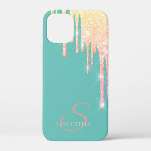 Elegante Ombre Glitter Tropfen Mintgrün Case-Mate iPhone Hülle