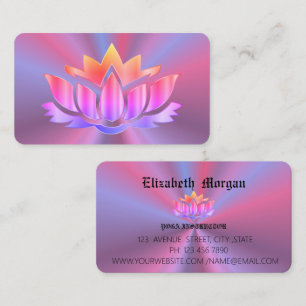 Elegante ombre lotus Blume Yoga Visitenkarte