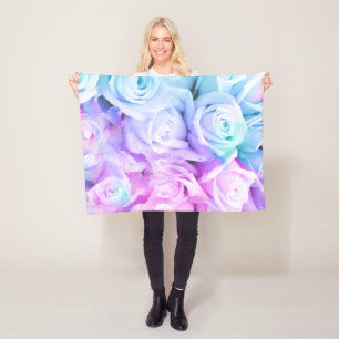 Elegante Ombre Rosen-butterartige weiche Fleecedecke