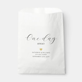 Elegante One Day Away Gold Heart Probe Dinner Geschenktütchen