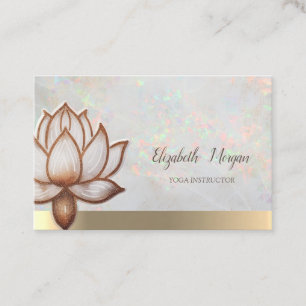 Elegante Opal holografisches Gold,Braune Lotus, Yo Visitenkarte