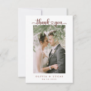 Elegante Orange Blume Frame Wedding Dankeskarte