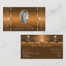 Elegante Orange Brown gequiggelte Juwelen mit Foto