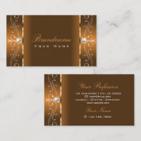 Elegante Orange Brown gezückte Juwelen Zierdekorat