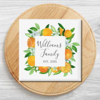 Elegante Orange Früchte und Blume Sommer Blumen