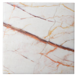 Elegante orange geäderte Natursteintextur Fliese